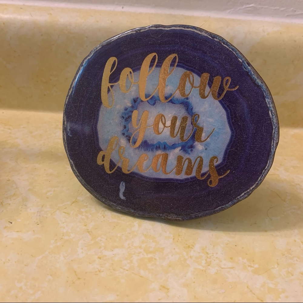 Follow Your Dreams, Standing Crystal Backing Plaque